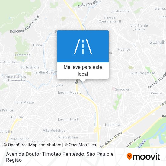 Avenida Doutor Timoteo Penteado mapa