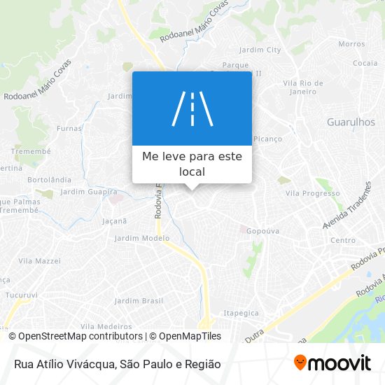 Rua Atílio Vivácqua mapa