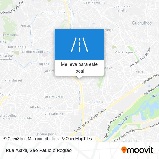 Rua Axixá mapa