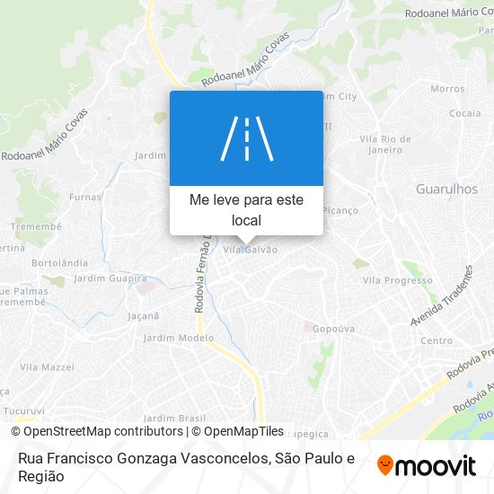 Rua Francisco Gonzaga Vasconcelos mapa
