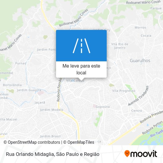 Rua Orlando Midaglia mapa