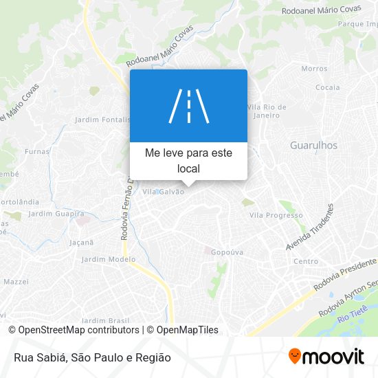 Rua Sabiá mapa