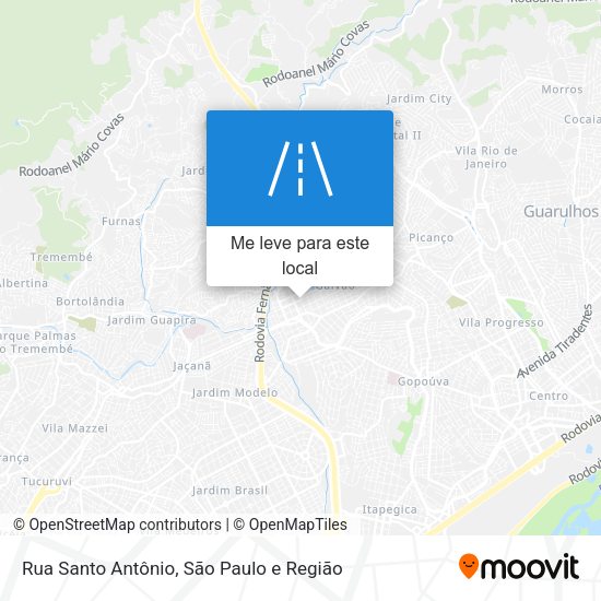 Rua Santo Antônio mapa