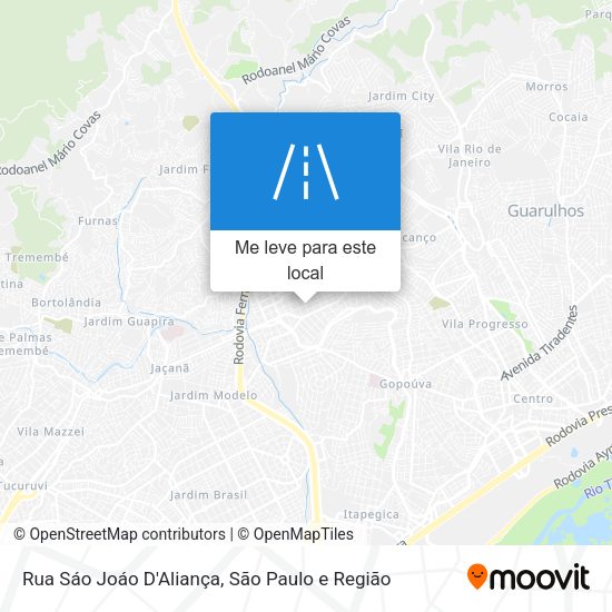 Rua Sáo Joáo D'Aliança mapa