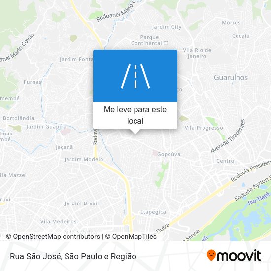 Rua São José mapa
