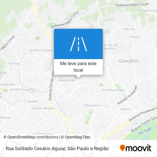 Rua Soldado Cesário Aguiar mapa