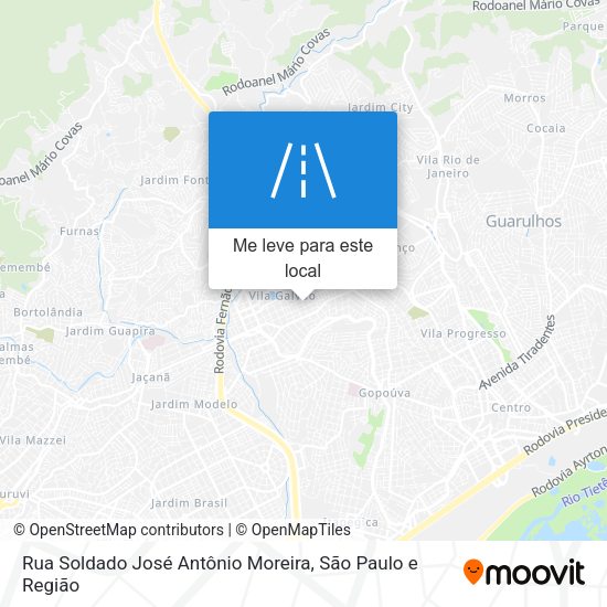 Rua Soldado José Antônio Moreira mapa