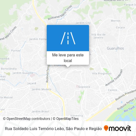 Rua Soldado Luís Temório Leão mapa