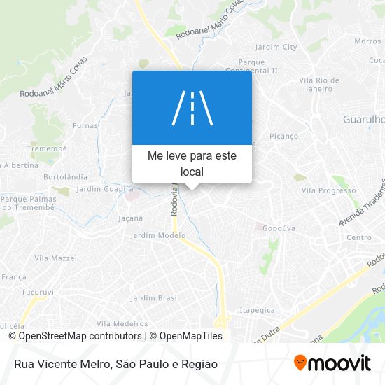 Rua Vicente Melro mapa