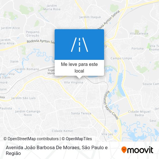 Avenida João Barbosa De Moraes mapa