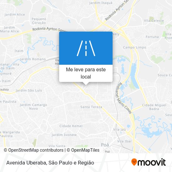 Avenida Uberaba mapa