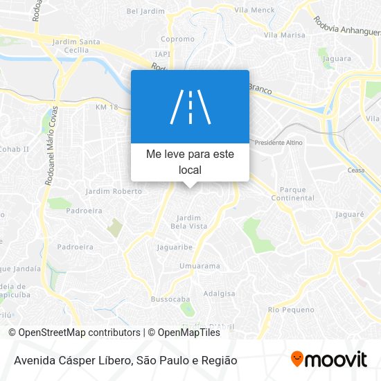 Avenida Cásper Líbero mapa