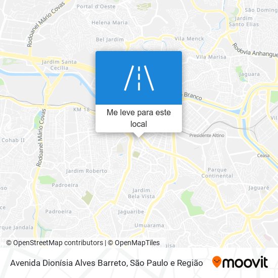 Avenida Dionísia Alves Barreto mapa