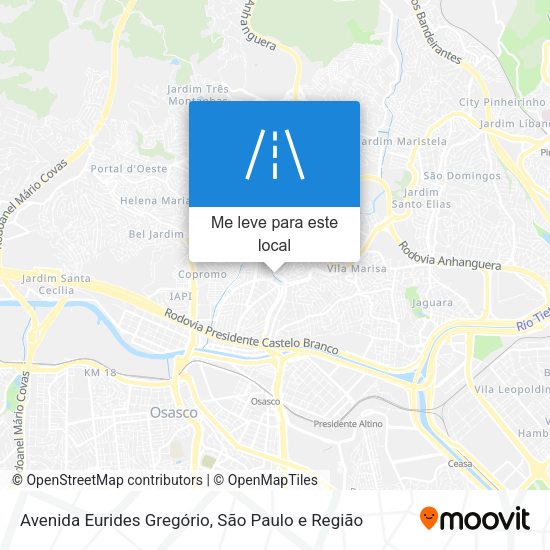Avenida Eurides Gregório mapa