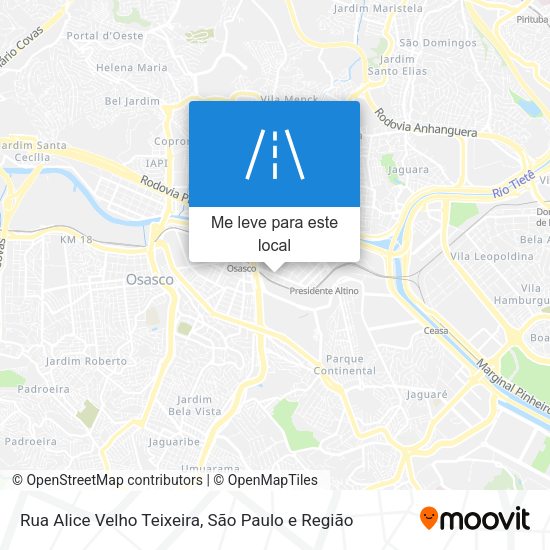 Rua Alice Velho Teixeira mapa