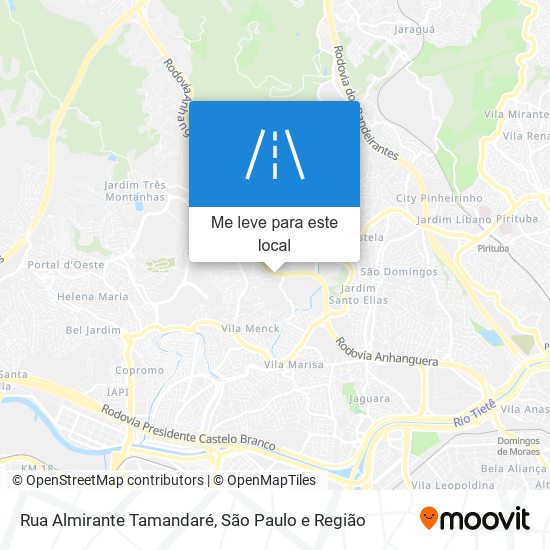 Rua Almirante Tamandaré mapa