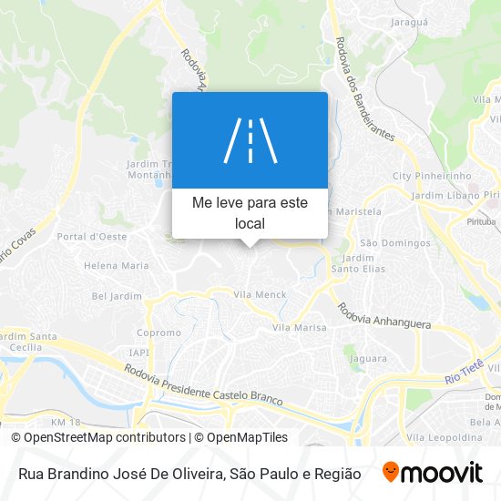 Rua Brandino José De Oliveira mapa