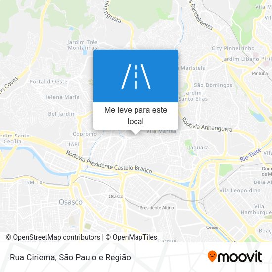 Rua Ciriema mapa