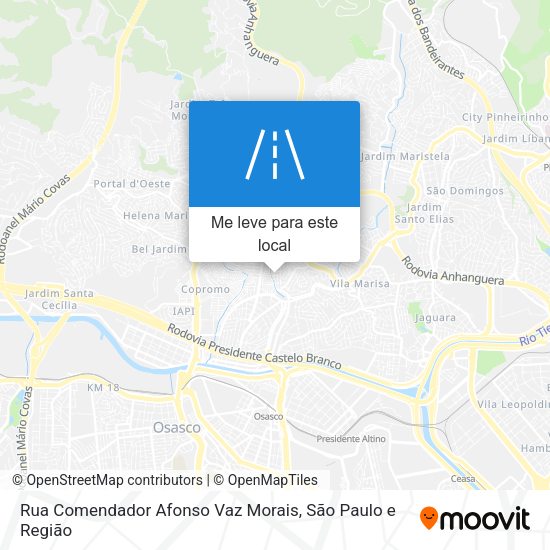 Rua Comendador Afonso Vaz Morais mapa