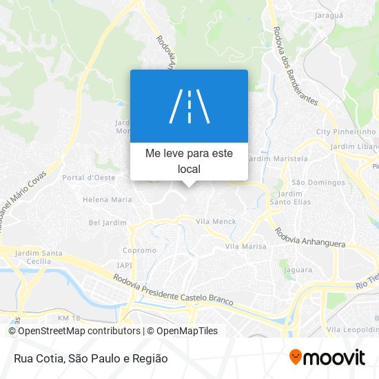 Rua Cotia mapa