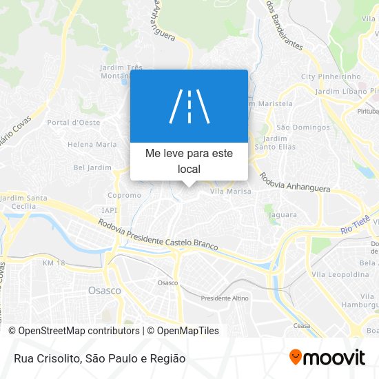 Rua Crisolito mapa