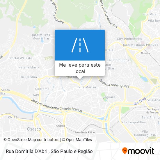 Rua Domitila D'Abril mapa