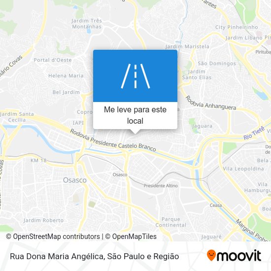 Rua Dona Maria Angélica mapa