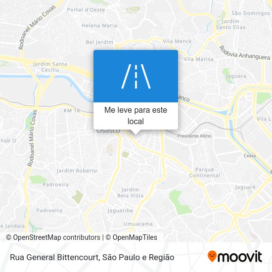 Rua General Bittencourt mapa