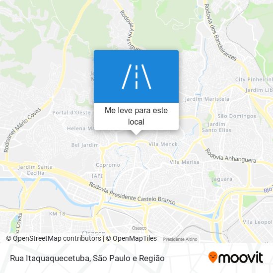 Rua Itaquaquecetuba mapa