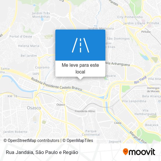 Rua Jandáia mapa