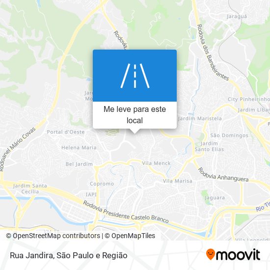 Rua Jandira mapa