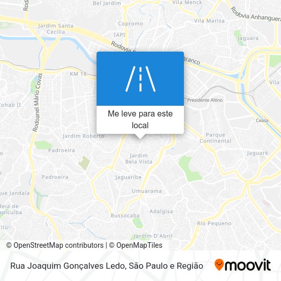 Rua Joaquim Gonçalves Ledo mapa