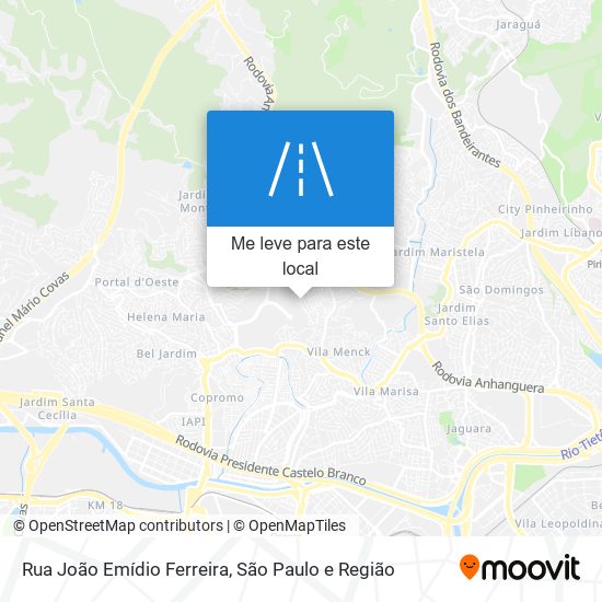 Rua João Emídio Ferreira mapa