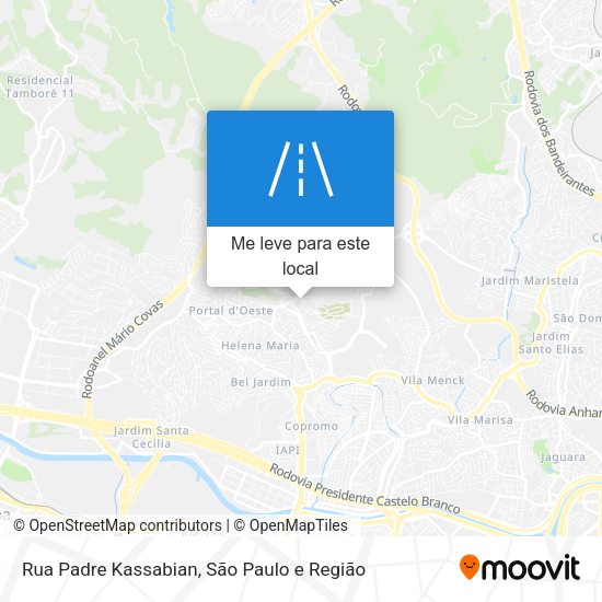 Rua Padre Kassabian mapa