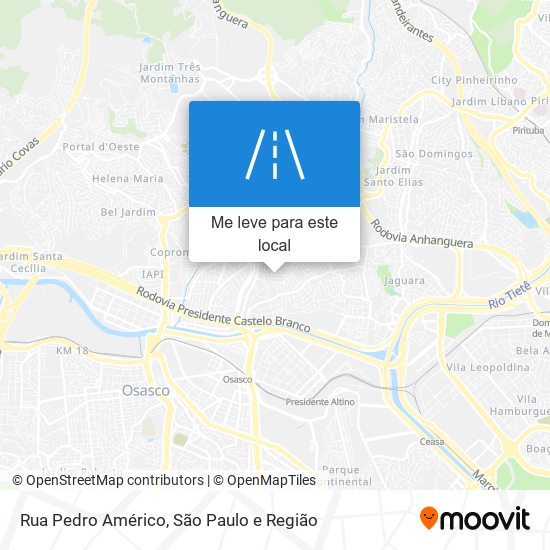 Rua Pedro Américo mapa