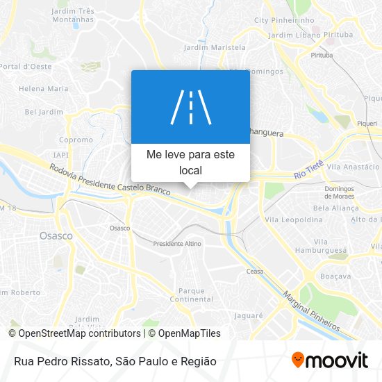 Rua Pedro Rissato mapa