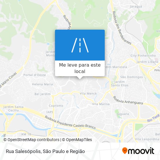 Rua Salesópolis mapa