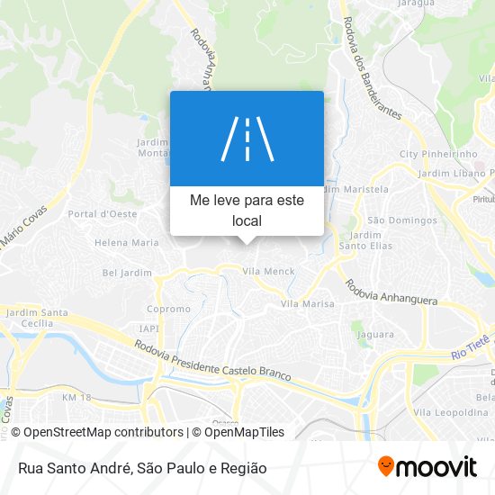 Rua Santo André mapa