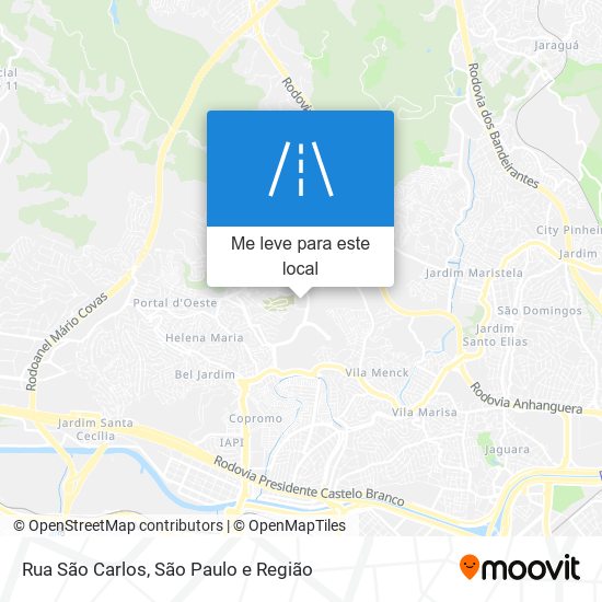 Rua São Carlos mapa