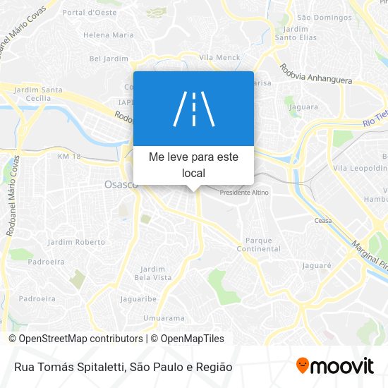 Rua Tomás Spitaletti mapa