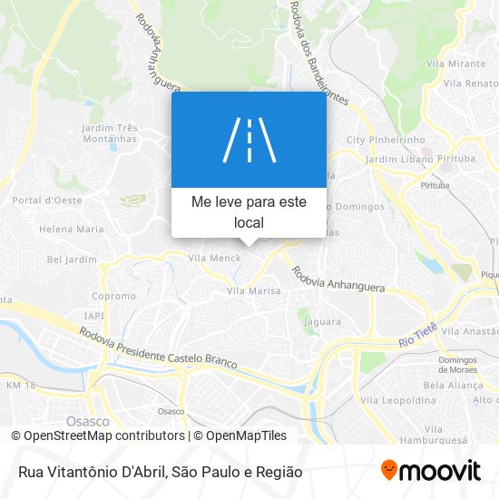 Rua Vitantônio D'Abril mapa