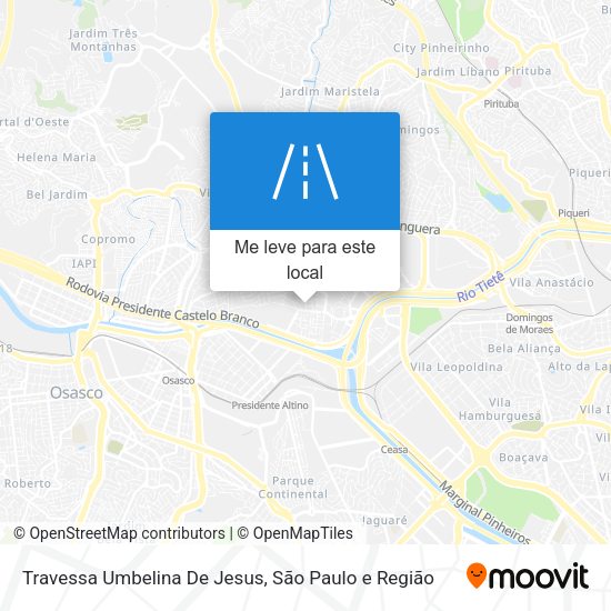 Travessa Umbelina De Jesus mapa