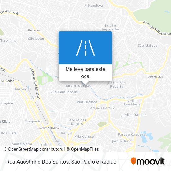 Rua Agostinho Dos Santos mapa