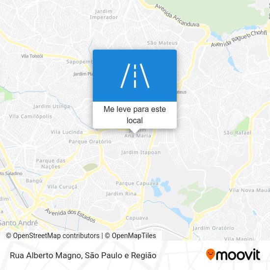 Rua Alberto Magno mapa