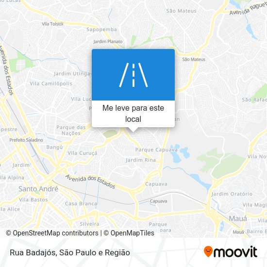 Rua Badajós mapa
