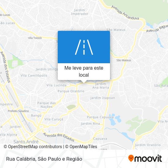 Rua Calábria mapa