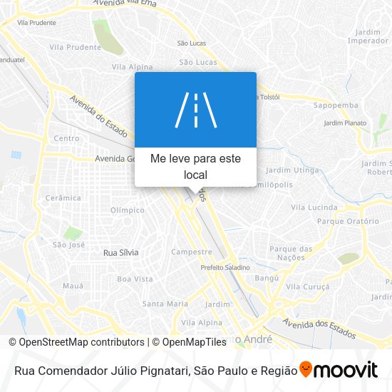 Rua Comendador Júlio Pignatari mapa
