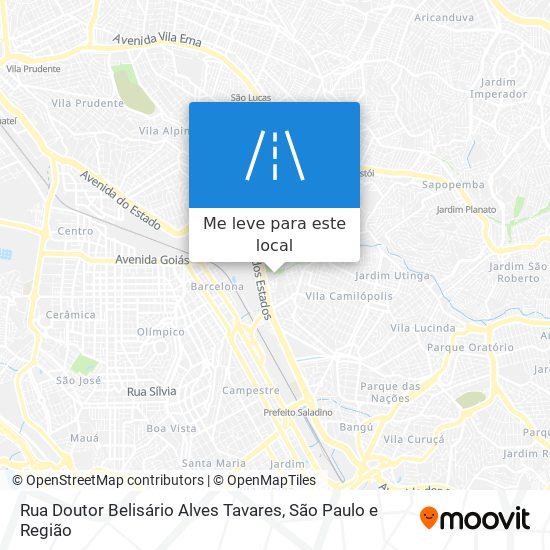 Rua Doutor Belisário Alves Tavares mapa