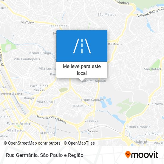 Rua Germânia mapa
