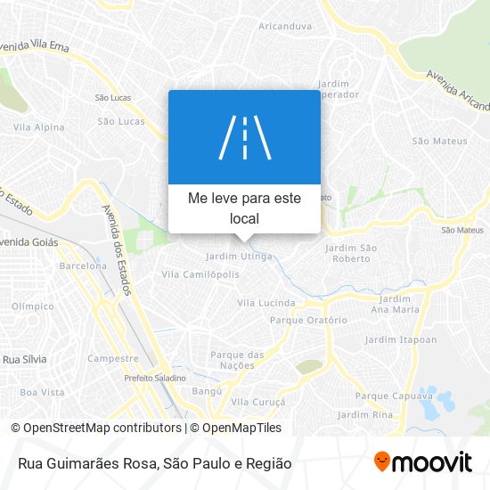 Rua Guimarães Rosa mapa